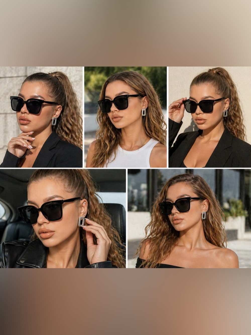 Classic Black Cat Eye Sunglasses Womens Elegant Retro Look - Picture 8 of 8